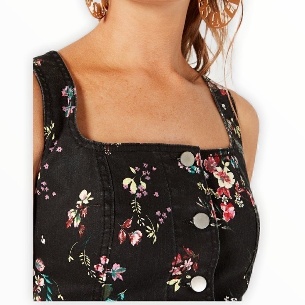 Material Girl Button-Front Cropped Tank Top Size L - Picture 3 of 3